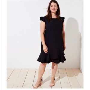 Loft Flare black dress-NWT